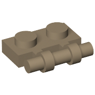 Lego destička 1x2 s tyčinkou (držákem), tmavě béžová (6210495)
